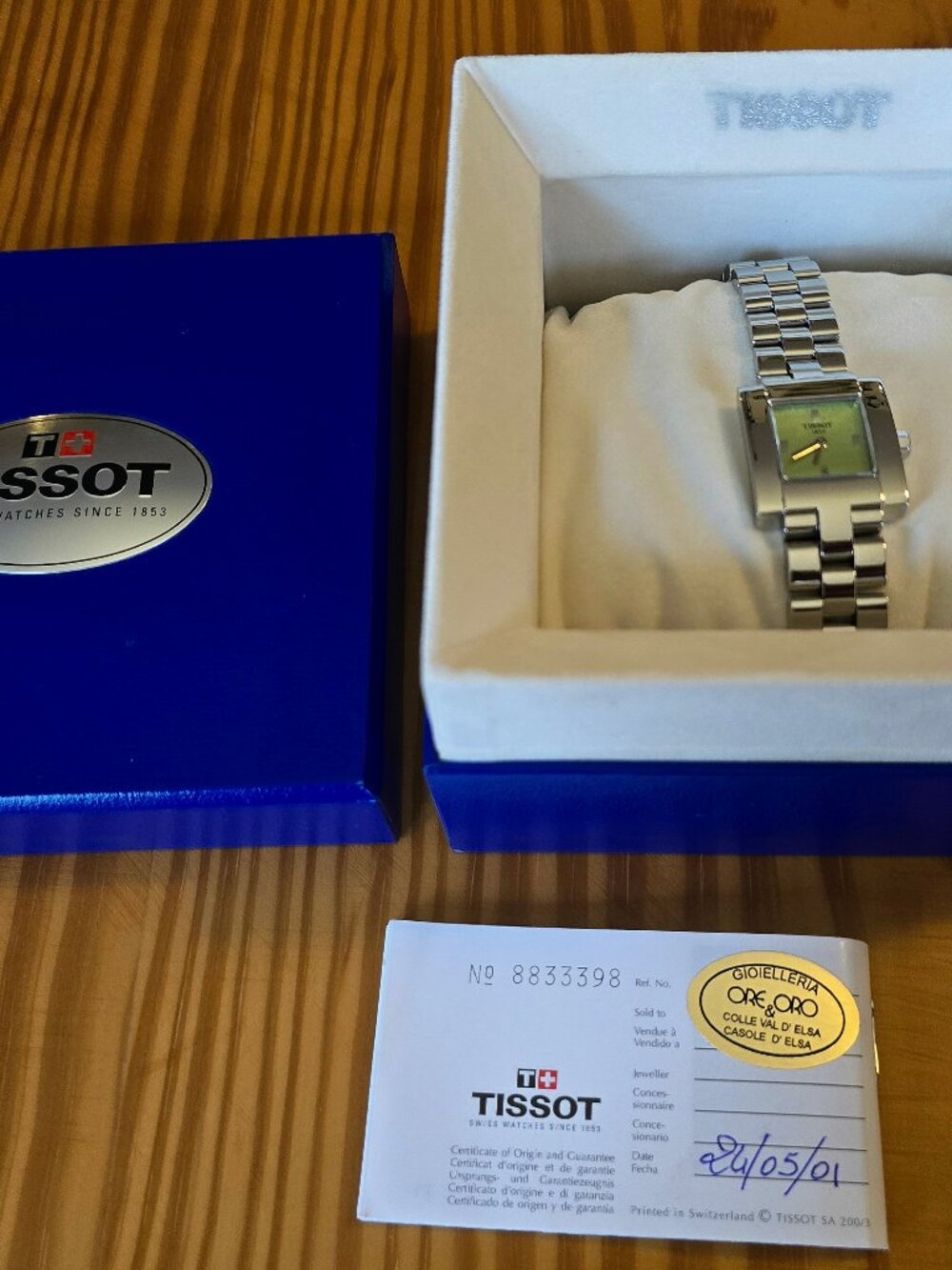 2001 Tissot Watch, Lime Green Dial, Swiss, ETA 901.001 Movement, L730K, 22 mm - Picture 3 of 10